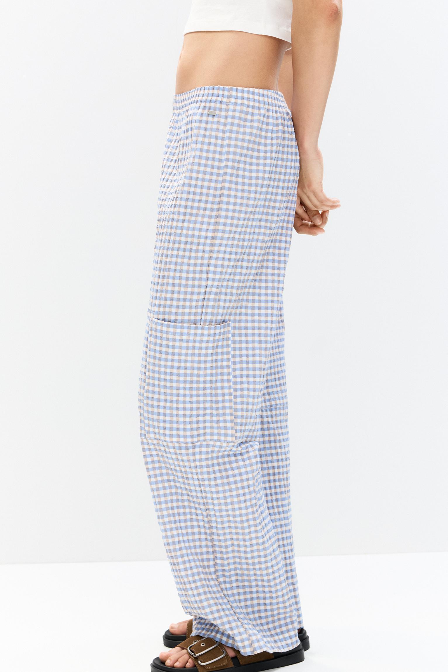 Checked pajama-style pants Product Image