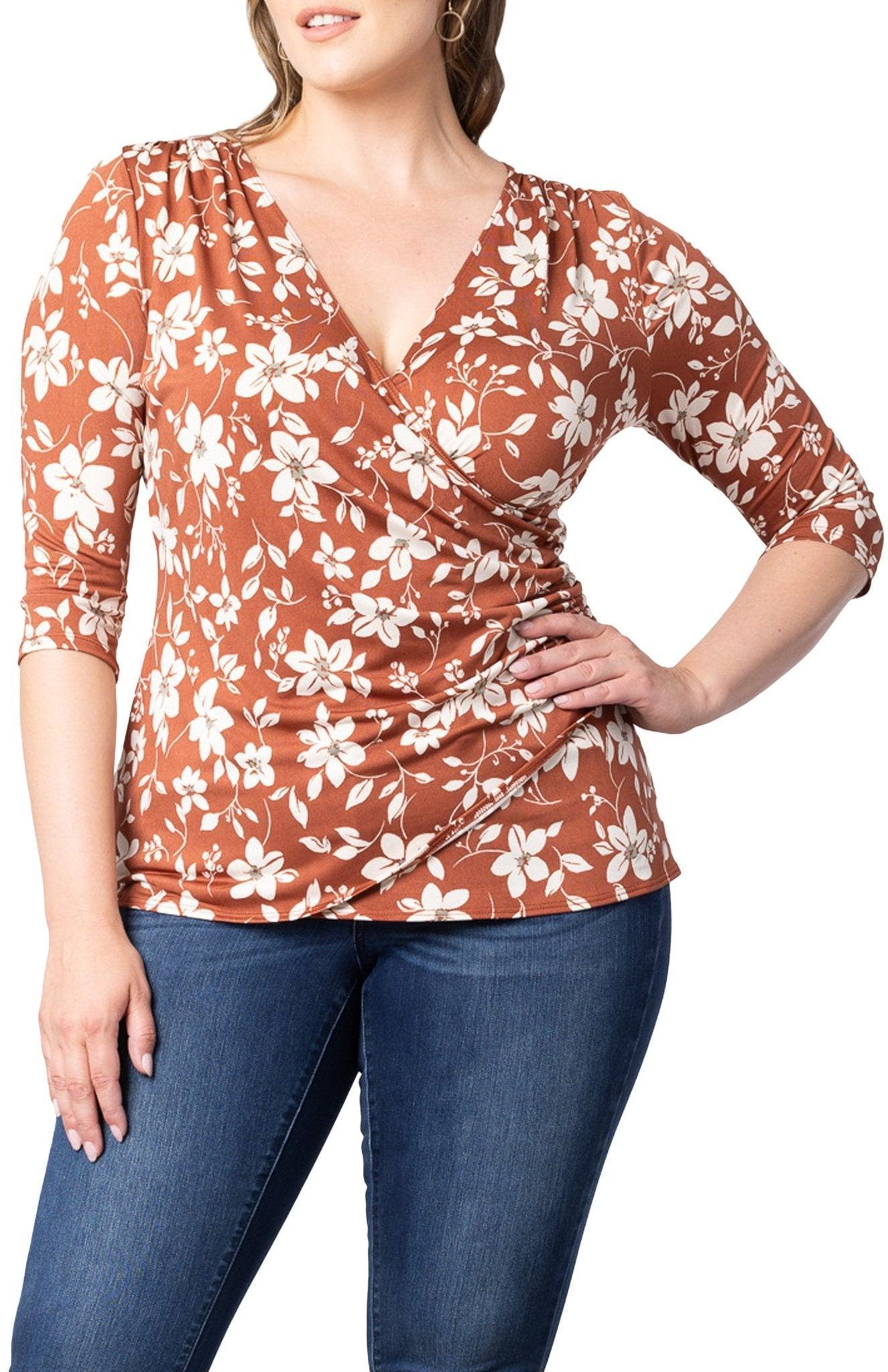 Femme Fatale Faux Wrap Top - Plus Product Image
