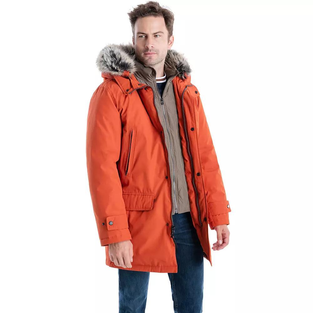 Men's London Fog Arctic Jacket, Size: Small, Orange Spice Product Image