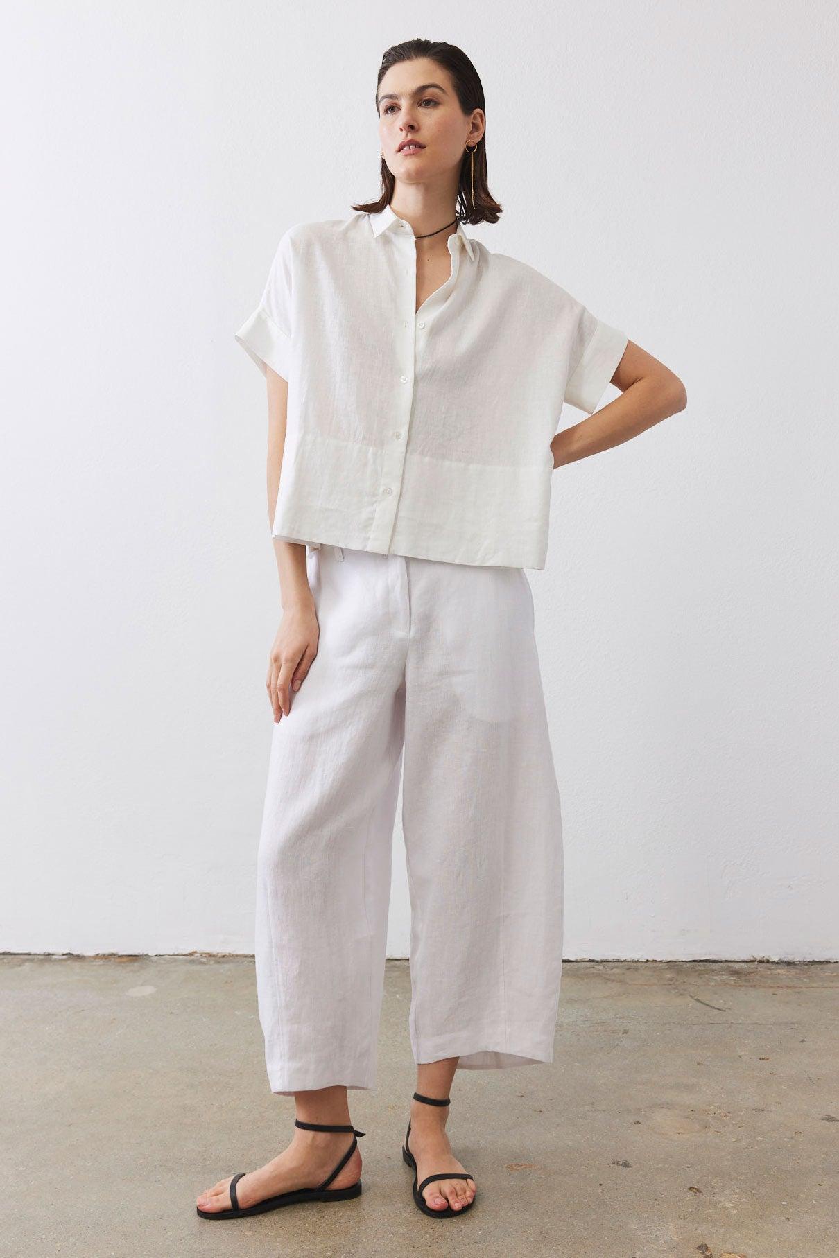 Carefree Wide Leg Linen Pants Product Image