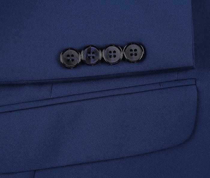 Vanderbilt Collection  - Classic 2 Piece Suit 2 Buttons Regular Fit In Blue Product Image