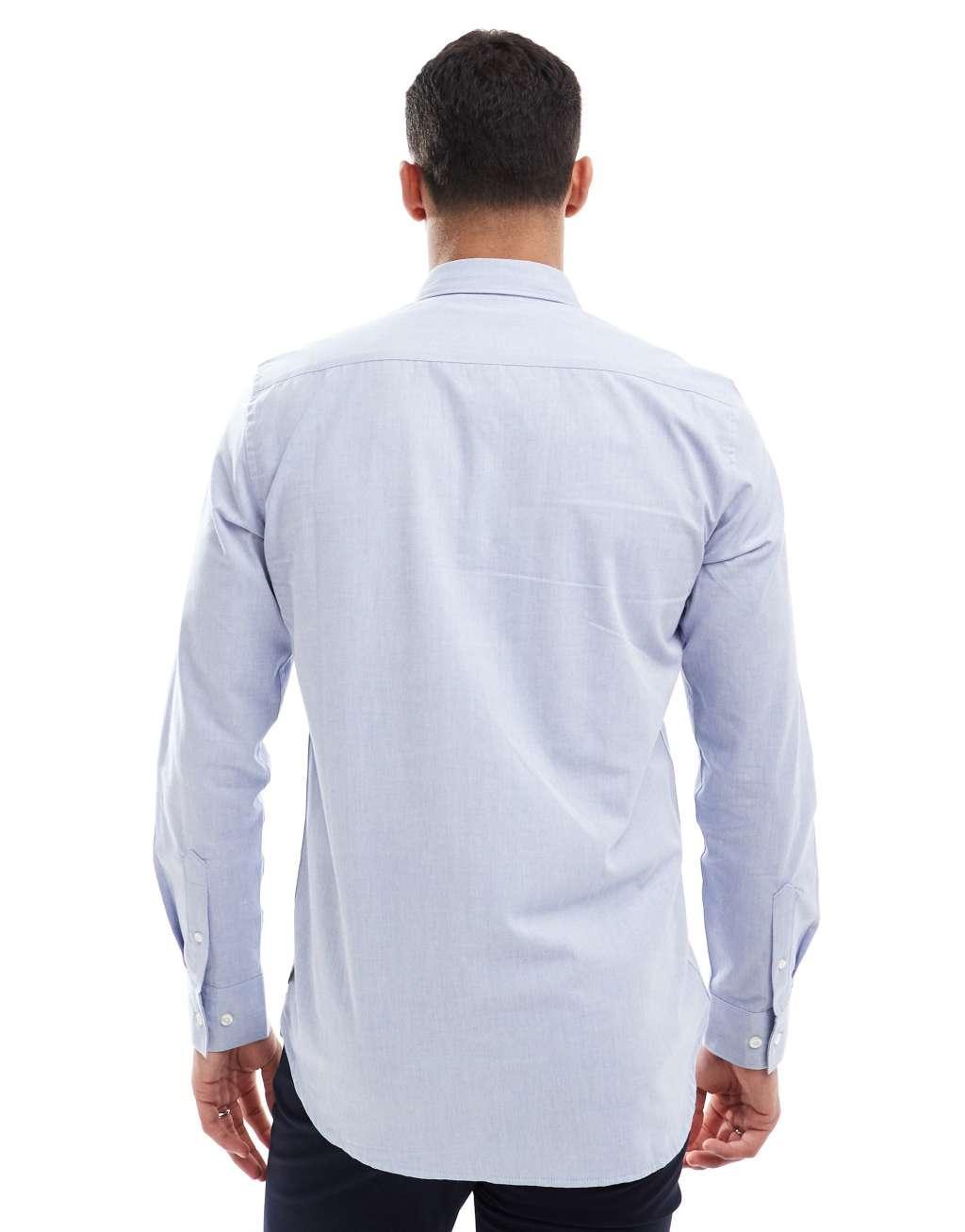 French Connection smart fitted shirt in sky blue Product Image
