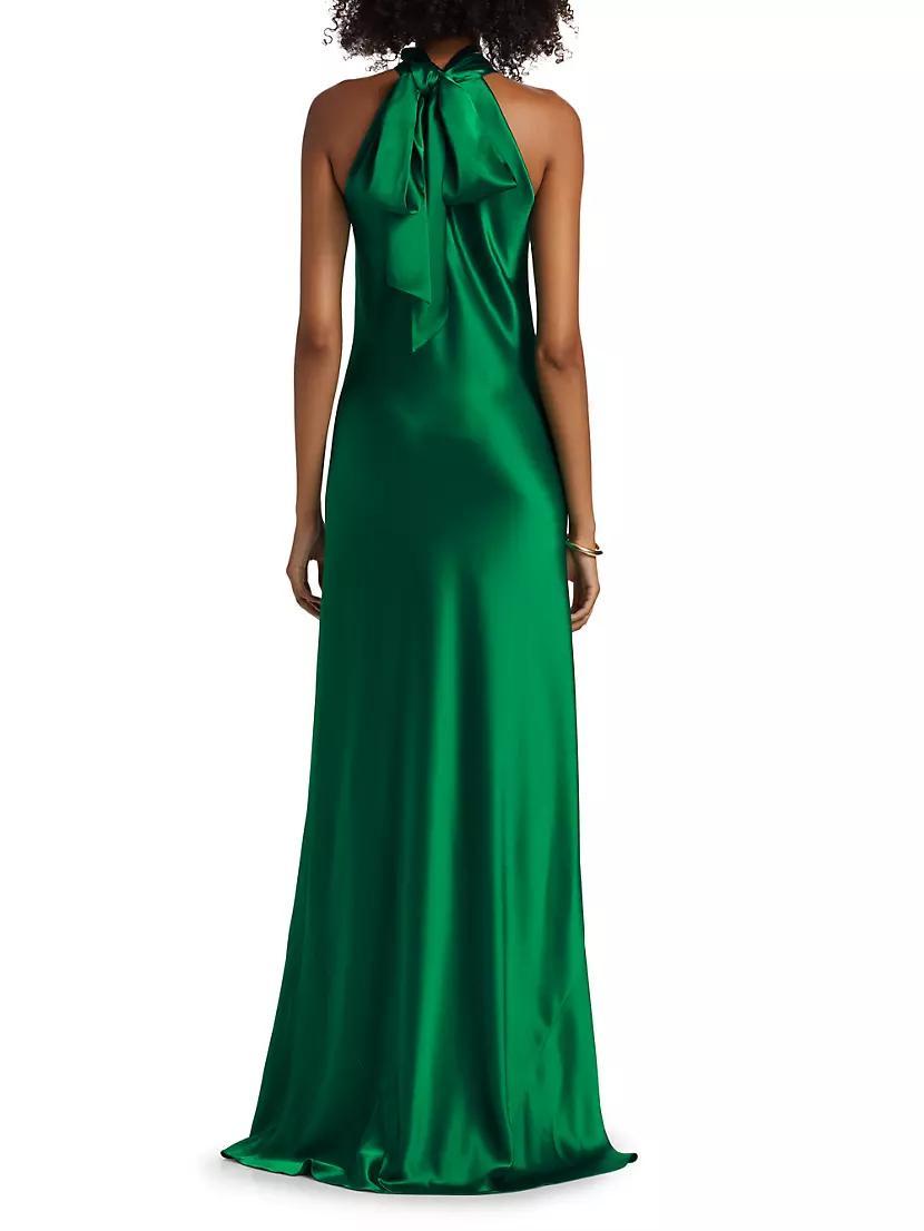 Sienna Satin Halter Gown Product Image