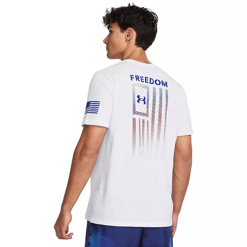 Big & Tall Under Armour Freedom Flag Gradient T-Shirt, Men's, Size: 4XL, White Product Image