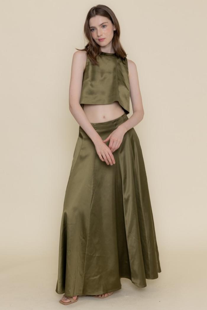 High Waist Maxi Skirt Product Image