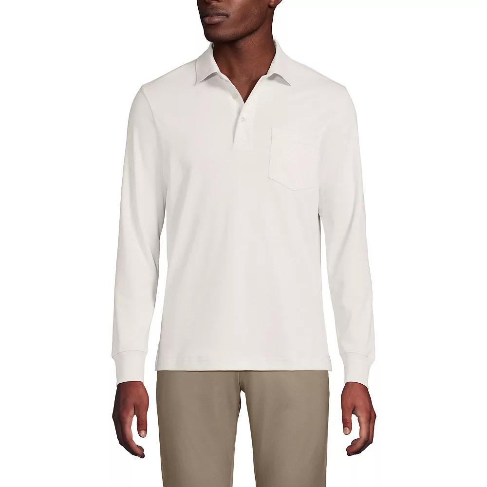 Men's Lands' End Classic-Fit Super Soft Supima Pocket Polo,  Product Image