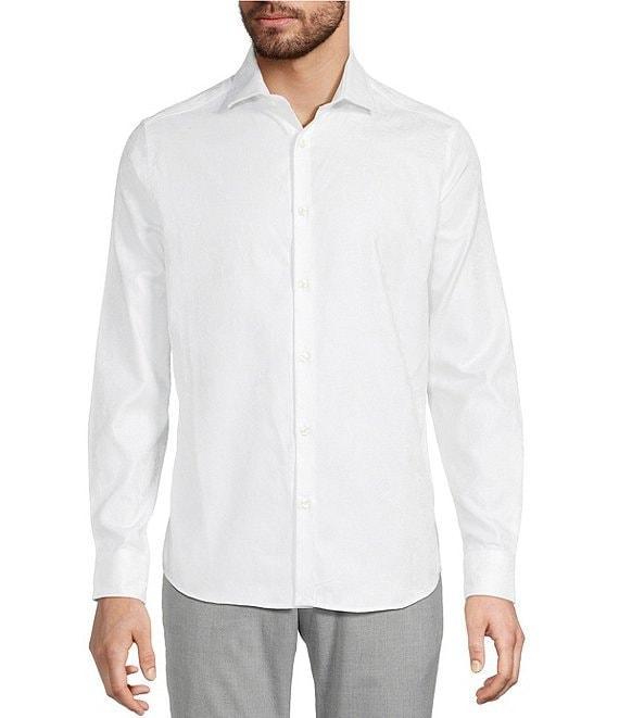 Murano Slim Fit Floral Jacquard Long Sleeve Woven Shirt Product Image