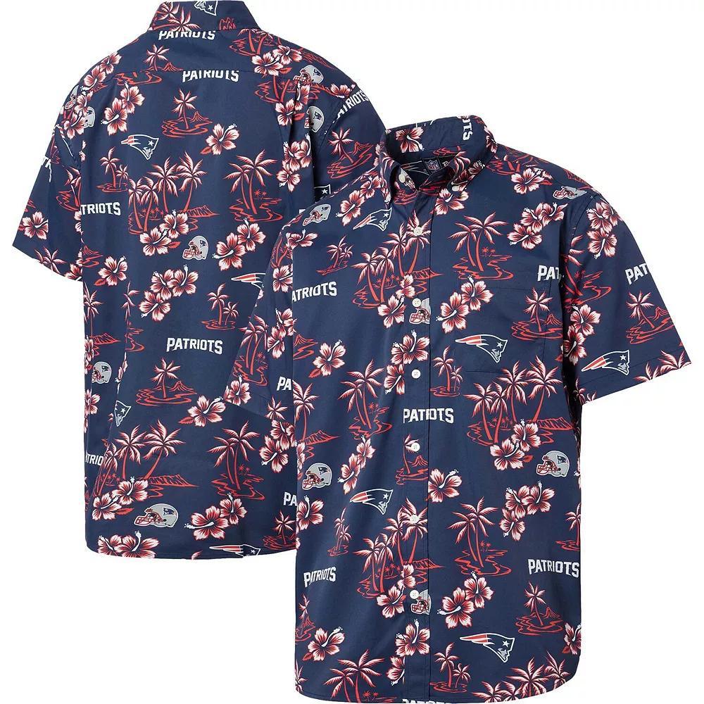 Men's Reyn Spooner Navy New England Patriots Kekai Button-Up Shirt,  Product Image