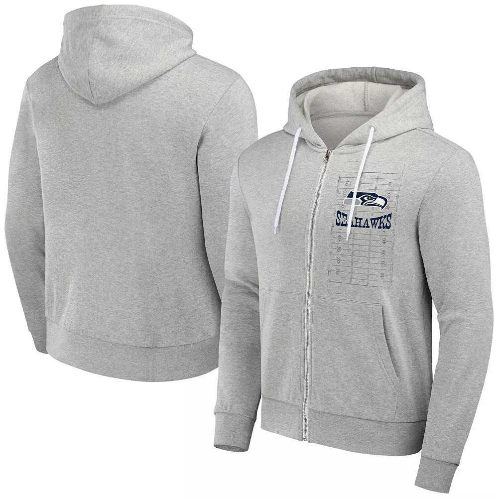Men's NFL x Darius Rucker Collection by Fanatics Heather Gray Seattle Seahawks Domestic Full-Zip Hoodie, Size: Small, Grey Product Image