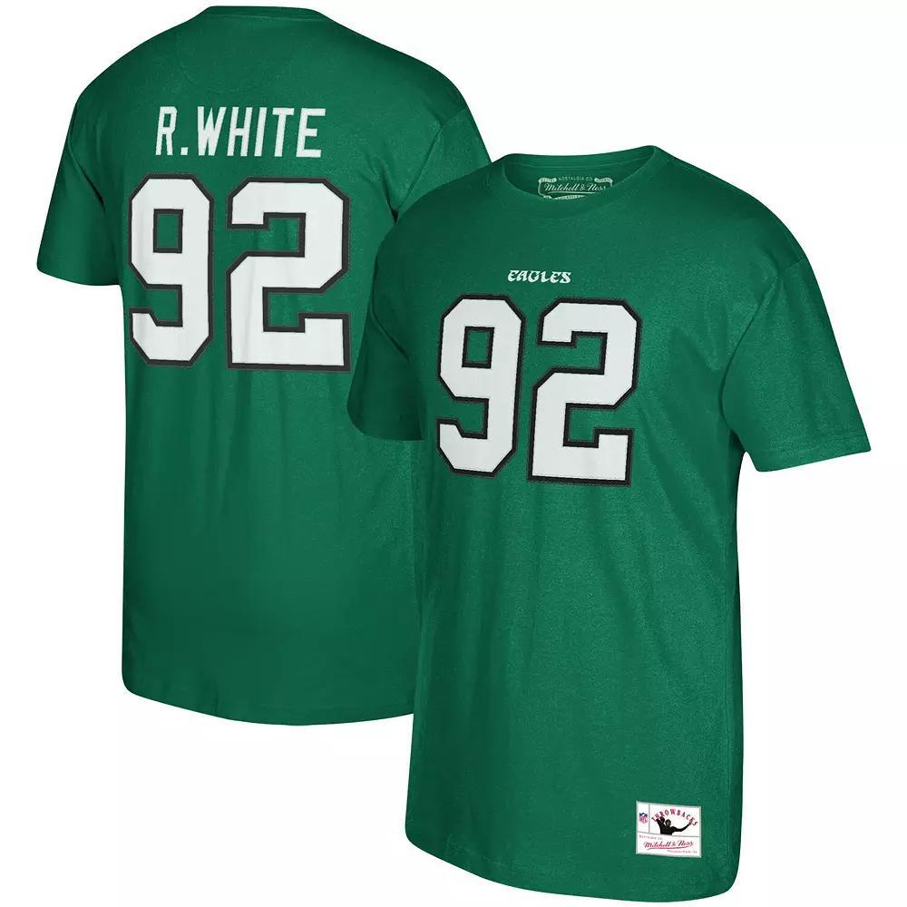 Men's Mitchell & Ness Reggie White Kelly Green Philadelphia Eagles Retired Player Logo Name & Number T-Shirt, Size: Medium Product Image