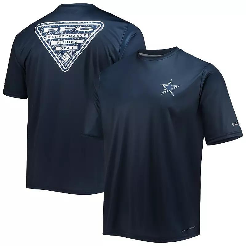 Men's Columbia Navy Dallas Cowboys Terminal Tackle Omni-Shade T-Shirt, Size: Medium, Blue Product Image