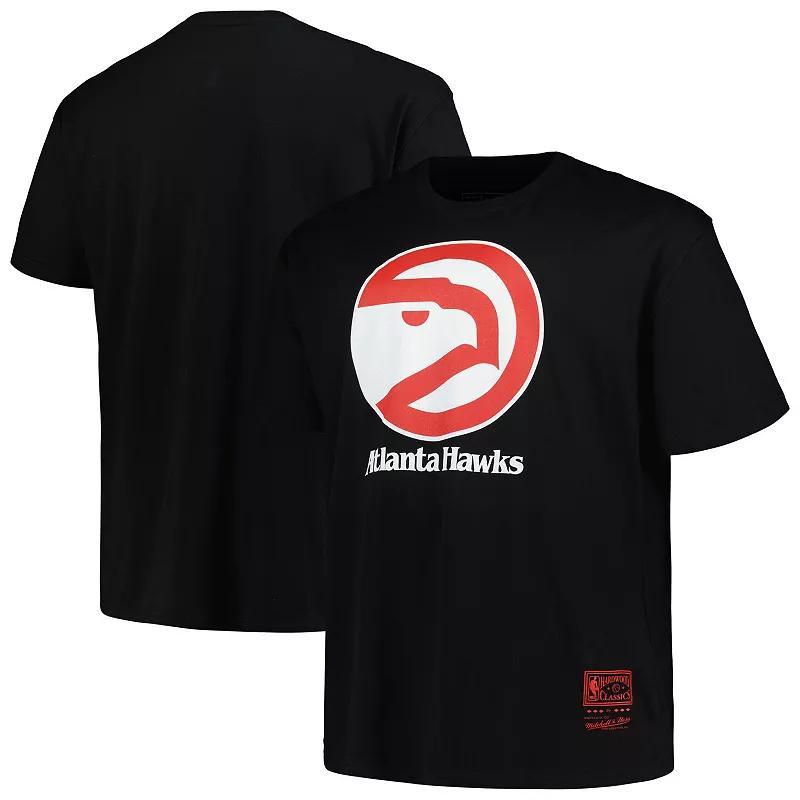 Mens Mitchell & Ness Atlanta Hawks Big & Tall Hardwood Classics Vintage Logo T-Shirt Product Image