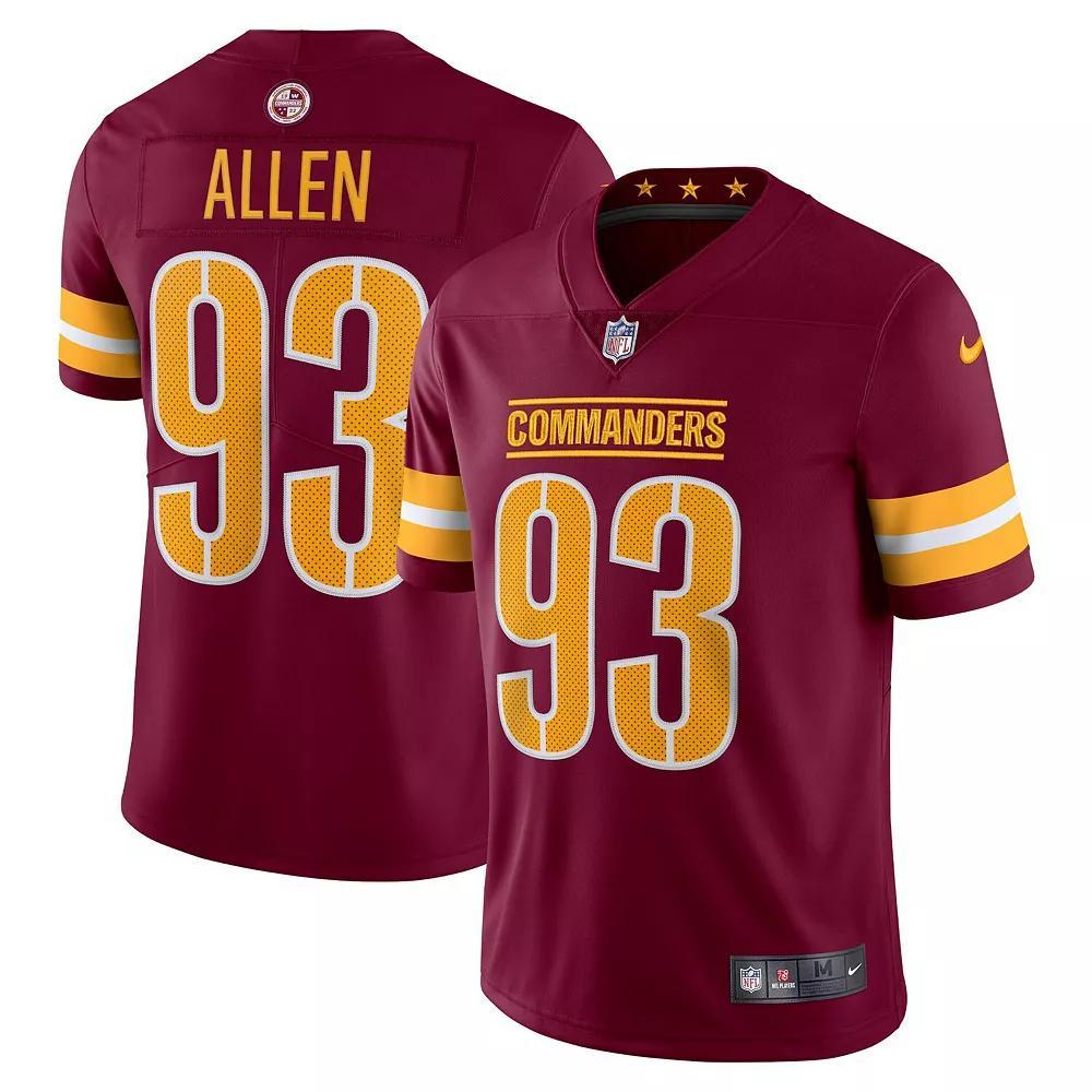 Men's Nike Jonathan Allen Burgundy Washington Commanders Vapor Limited Jersey, Size: Small, Wft Med Re Product Image
