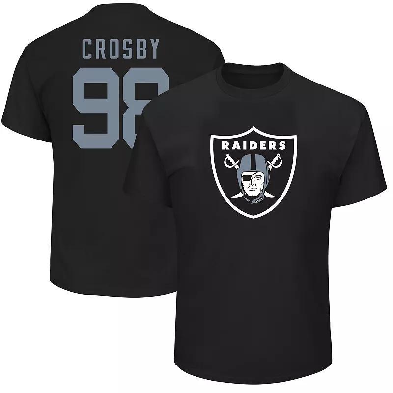 Men's Fanatics Maxx Crosby Black Las Vegas Raiders Big & Tall Player Name & Number T-Shirt,  Product Image