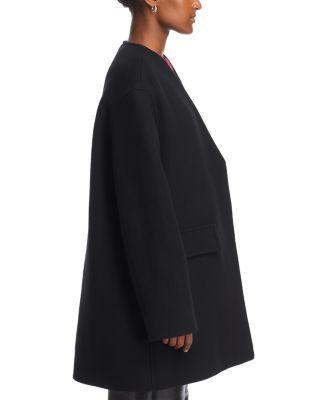 Collarless Wool Coat Product Image