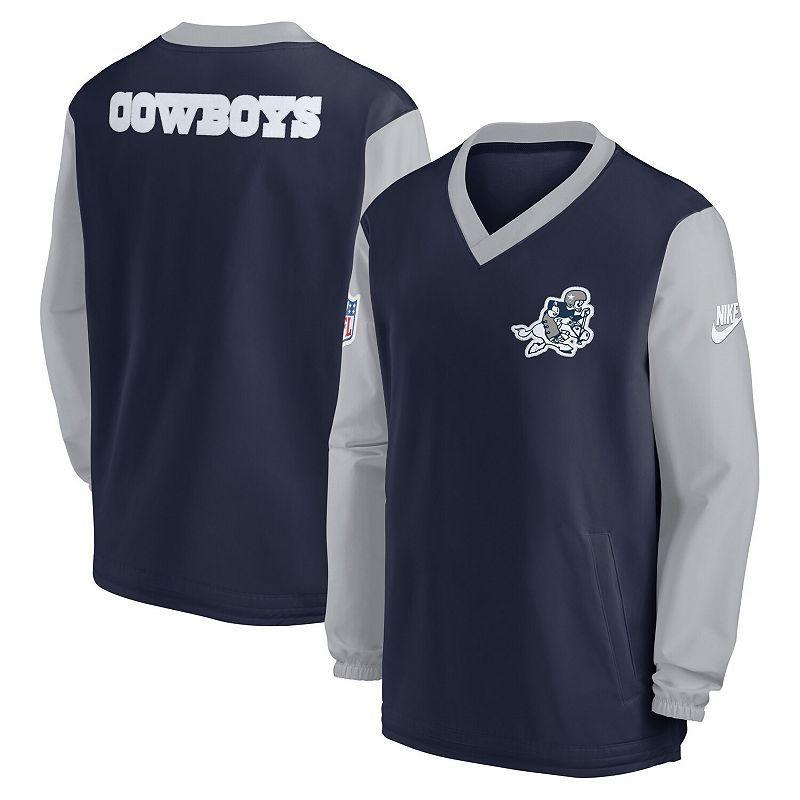 Mens Nike Navy Dallas Cowboys 2023 Sideline V-Neck Pullover Windshirt Product Image