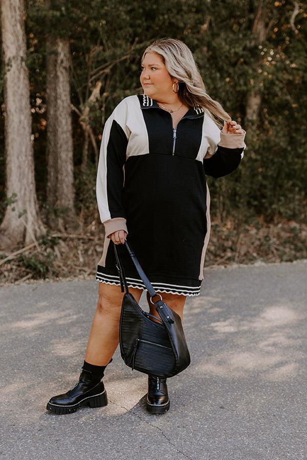 Casual Couture Color Block Mini Dress Curves Product Image