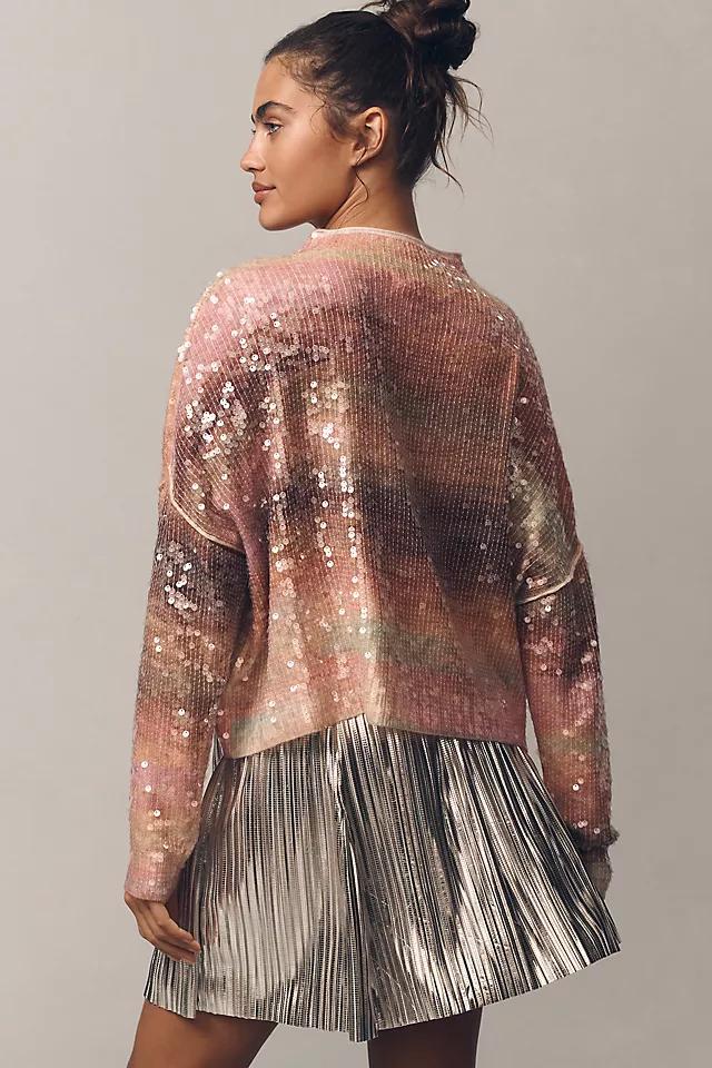 The Alani Cashmere Mock-Neck Sweater by Pilcro: Sequin Edition Product Image