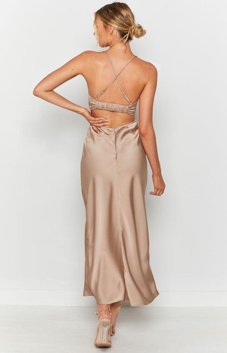 Taleah Cut Out Maxi Dress Mocha Product Image