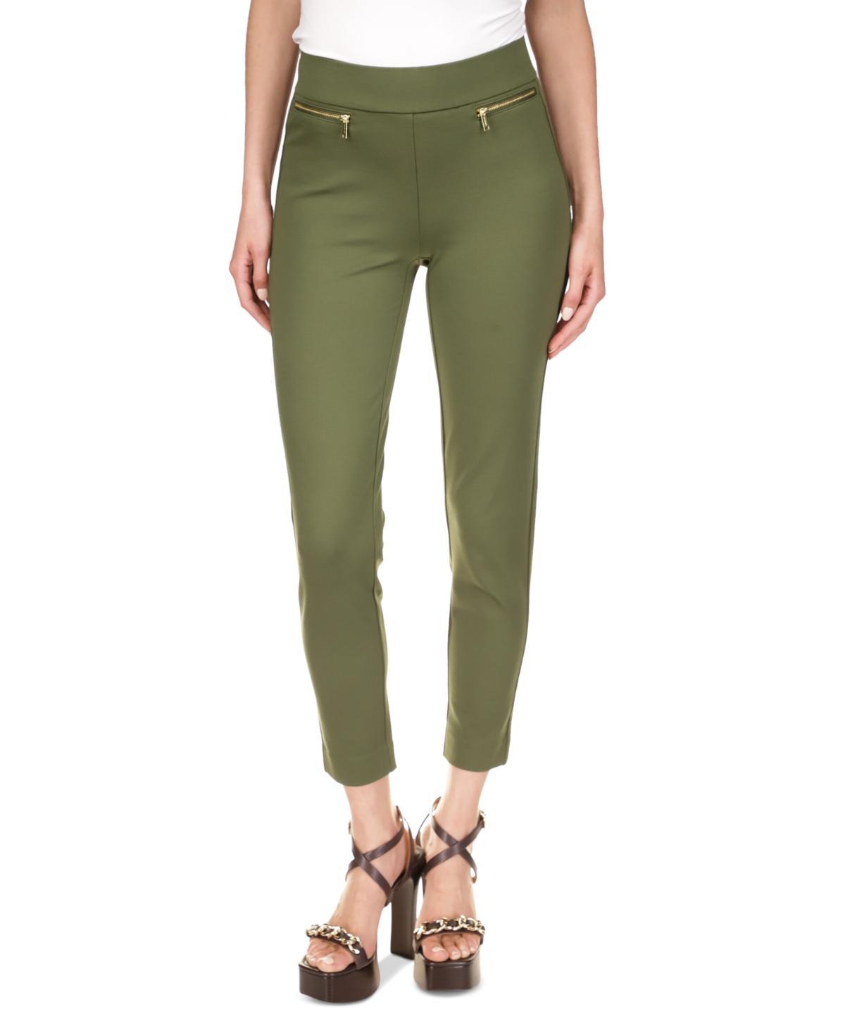 Michael Michael Kors Womens Zip-Pocket Pull-On Trousers Product Image