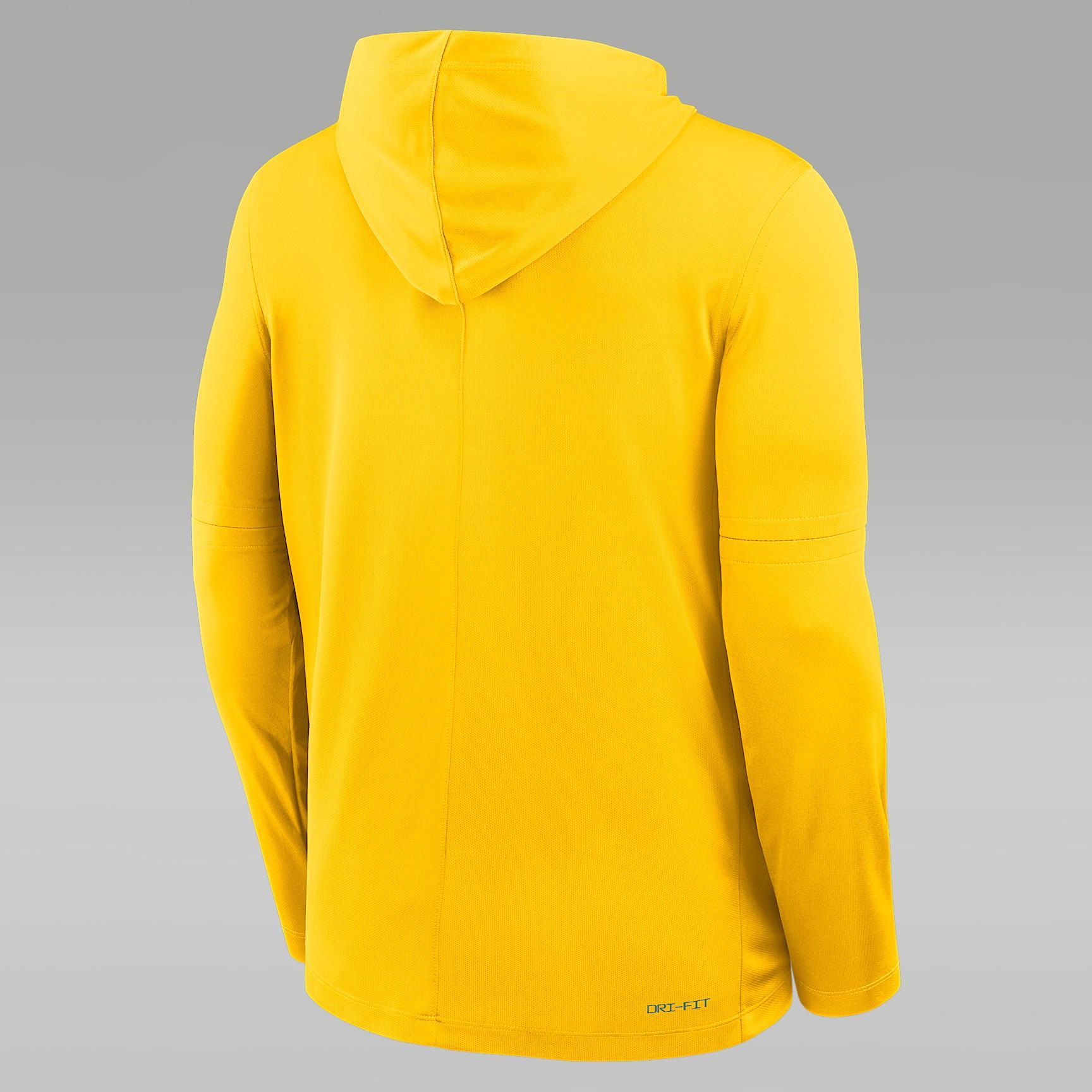 Mens Michigan Sideline Jordan Brand Dri-FIT College Long-Sleeve Hooded Top | 0JB978HMWN-7XL Product Image