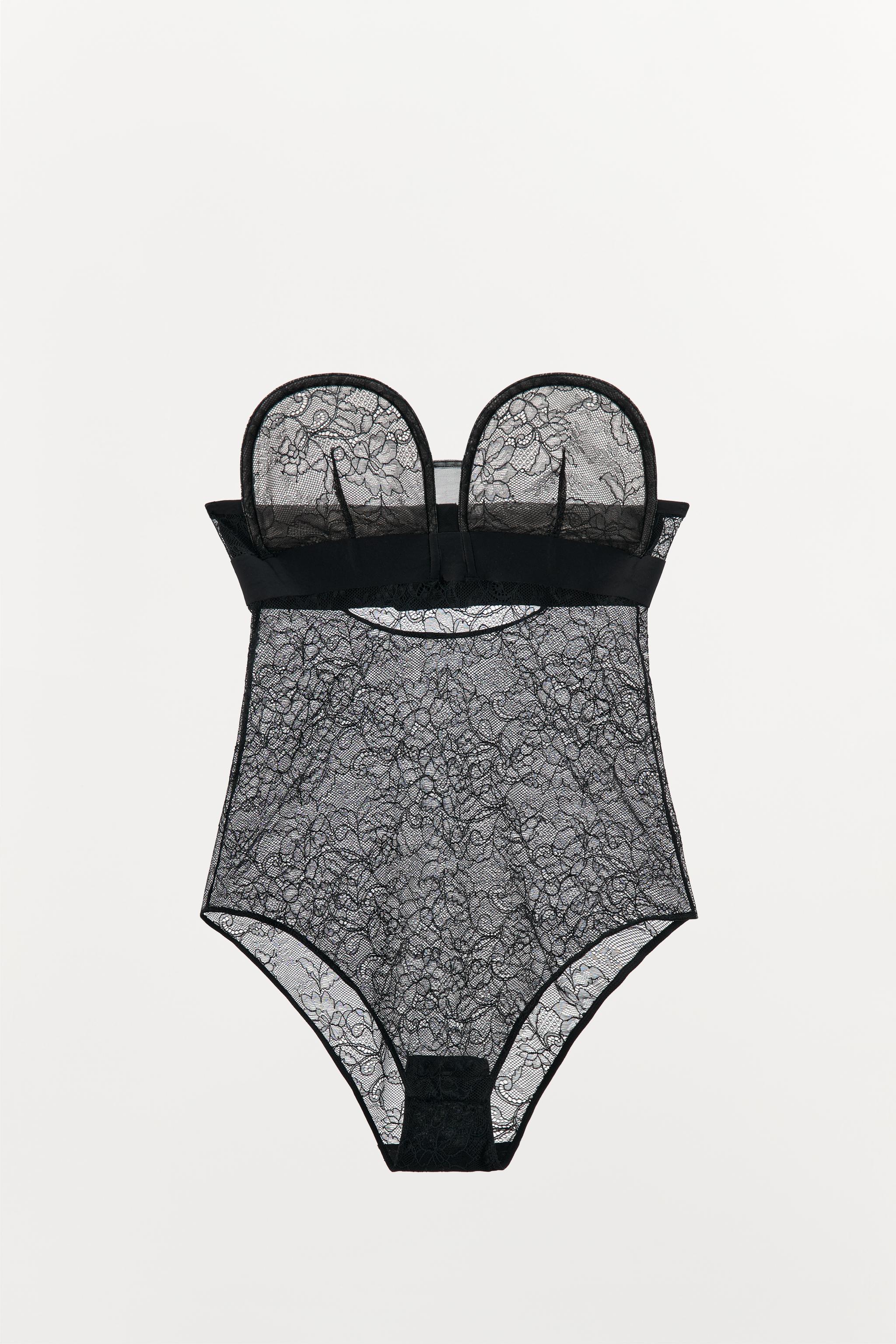 LACE V-NECK BODYSUIT Product Image