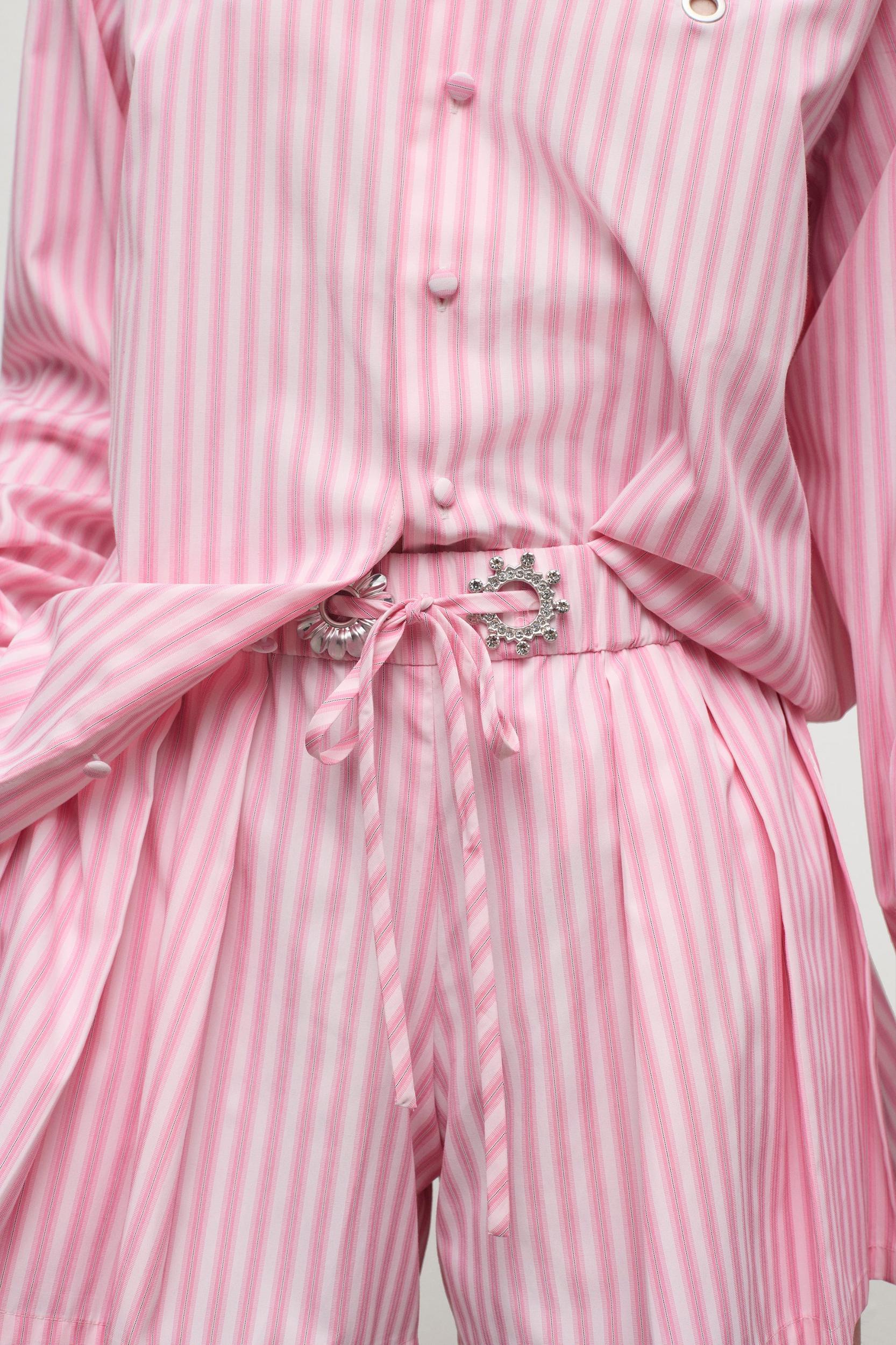 Crystal Grommet Poplin Pleated Short Product Image