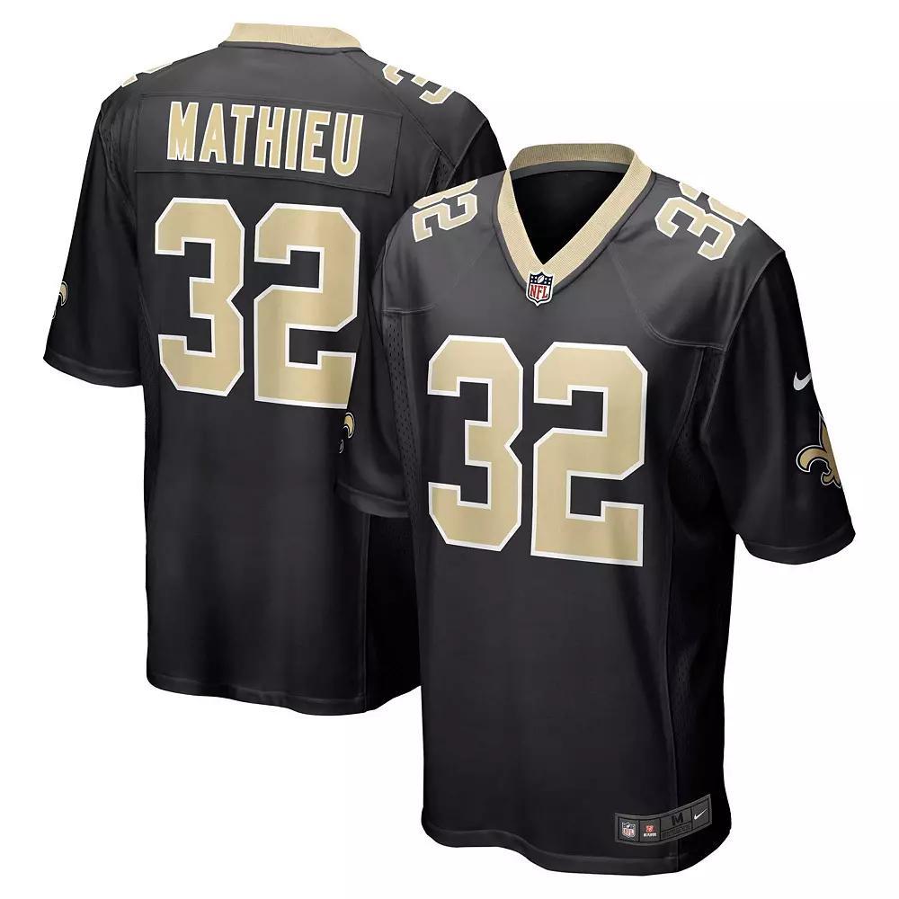 Men's Nike Tyrann Mathieu Black New Orleans Saints Game Jersey, Size: Large Product Image