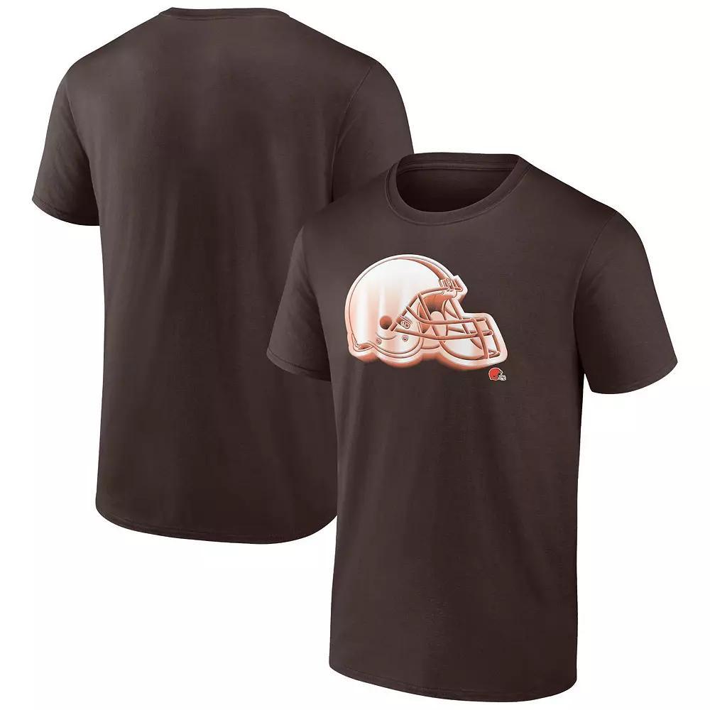 Men's Fanatics Branded Brown Cleveland Browns Chrome Dimension T-Shirt, Size: Medium Product Image