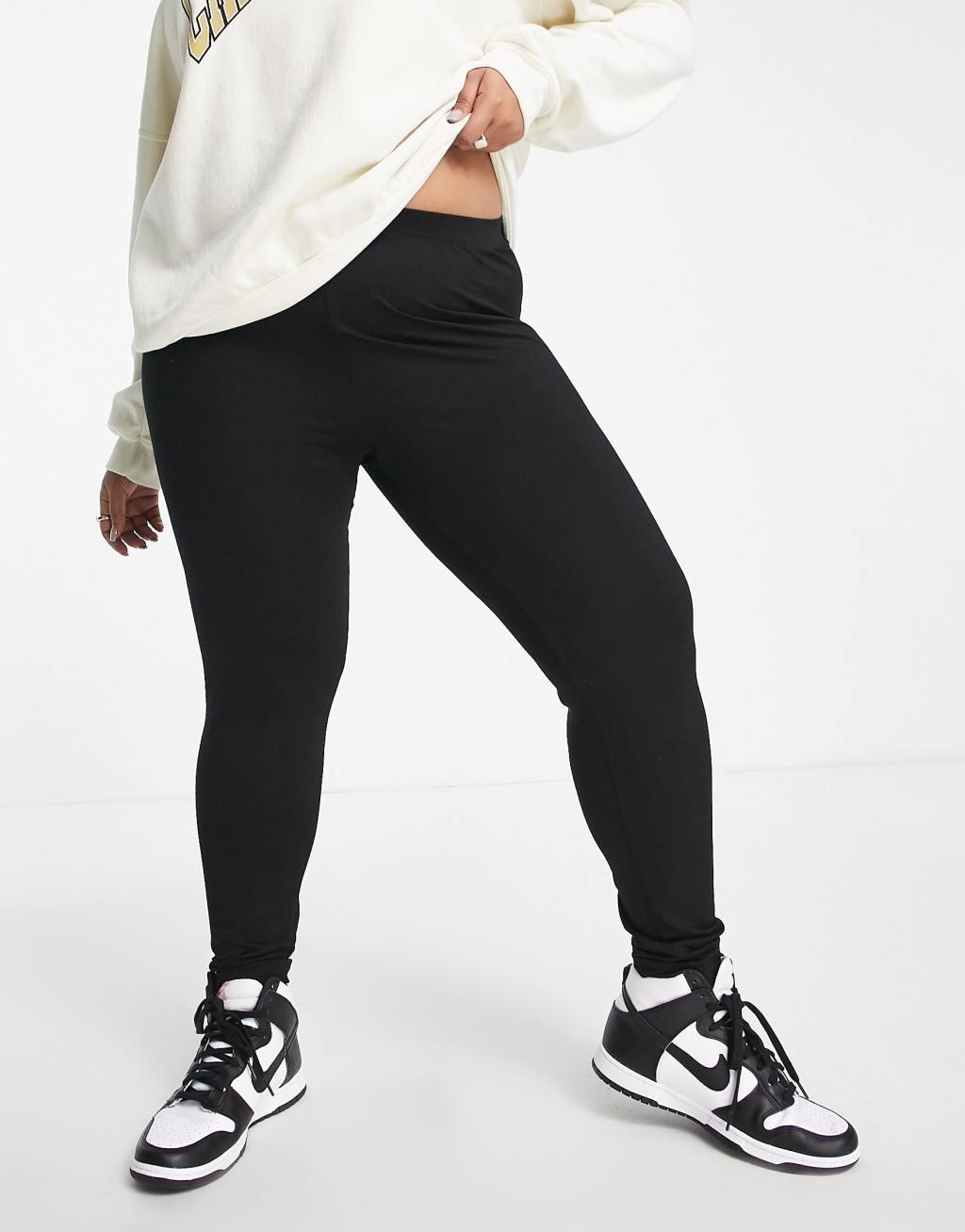 ASOS DESIGN Curve leggings in black Product Image