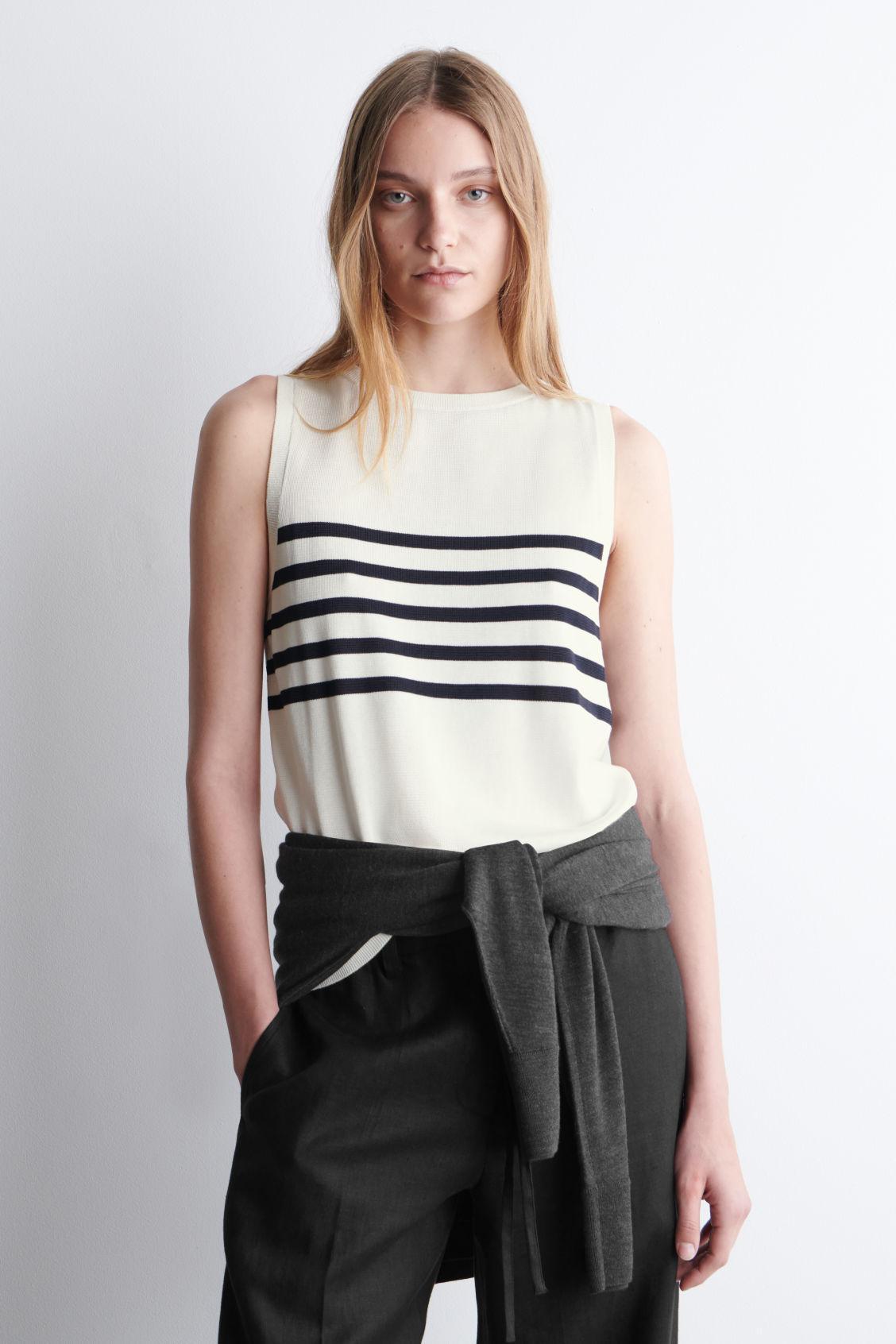 STRIPED KNITTED TANK TOP Product Image