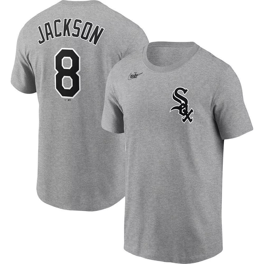 Men's Nike Bo Jackson Heathered Gray Chicago White Sox Cooperstown Collection Name & Number T-Shirt,  Product Image