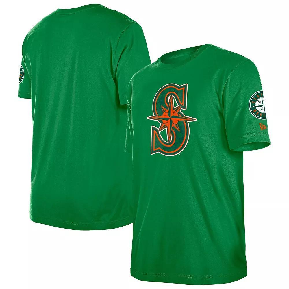 Men's New Era Kelly Green Seattle Mariners St. Patrick's Day Shamrock Fill T-Shirt,  Product Image