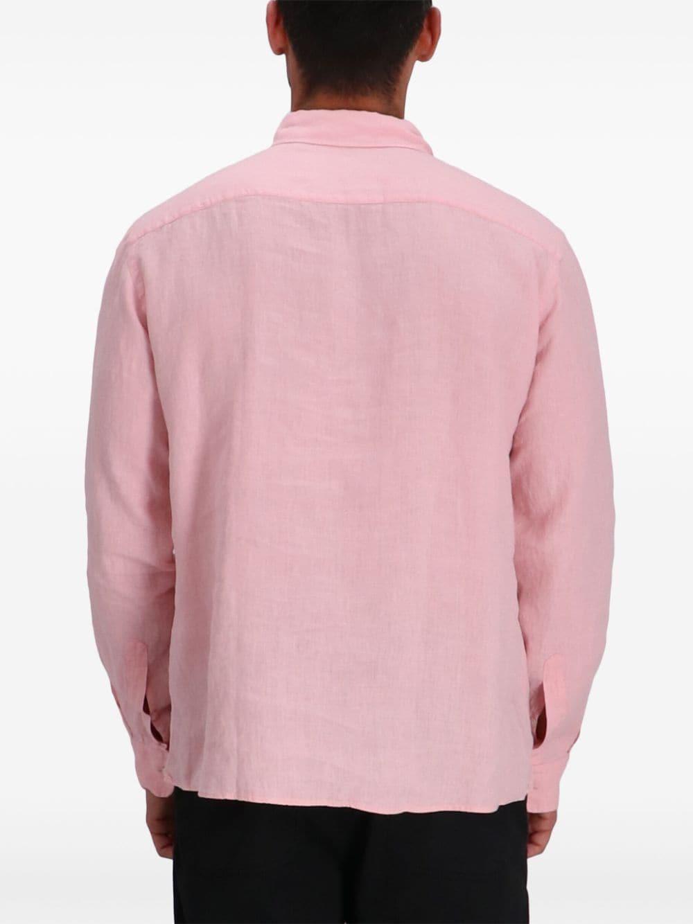 HUGO BOSS Logo-embroidered Shirt In Pink Product Image