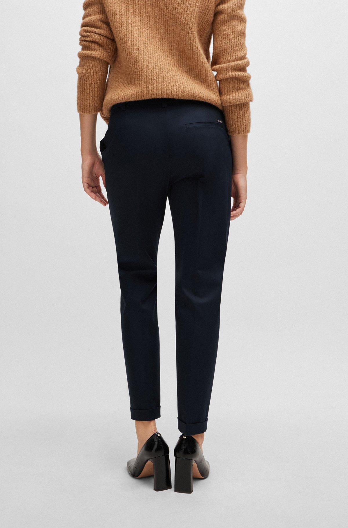 Regular-fit trousers in stretch-cotton twill Product Image