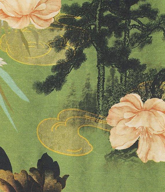 Calessa Plus Size Floral Split V-Neck 3/4 Sleeve Button Front Tunic Product Image