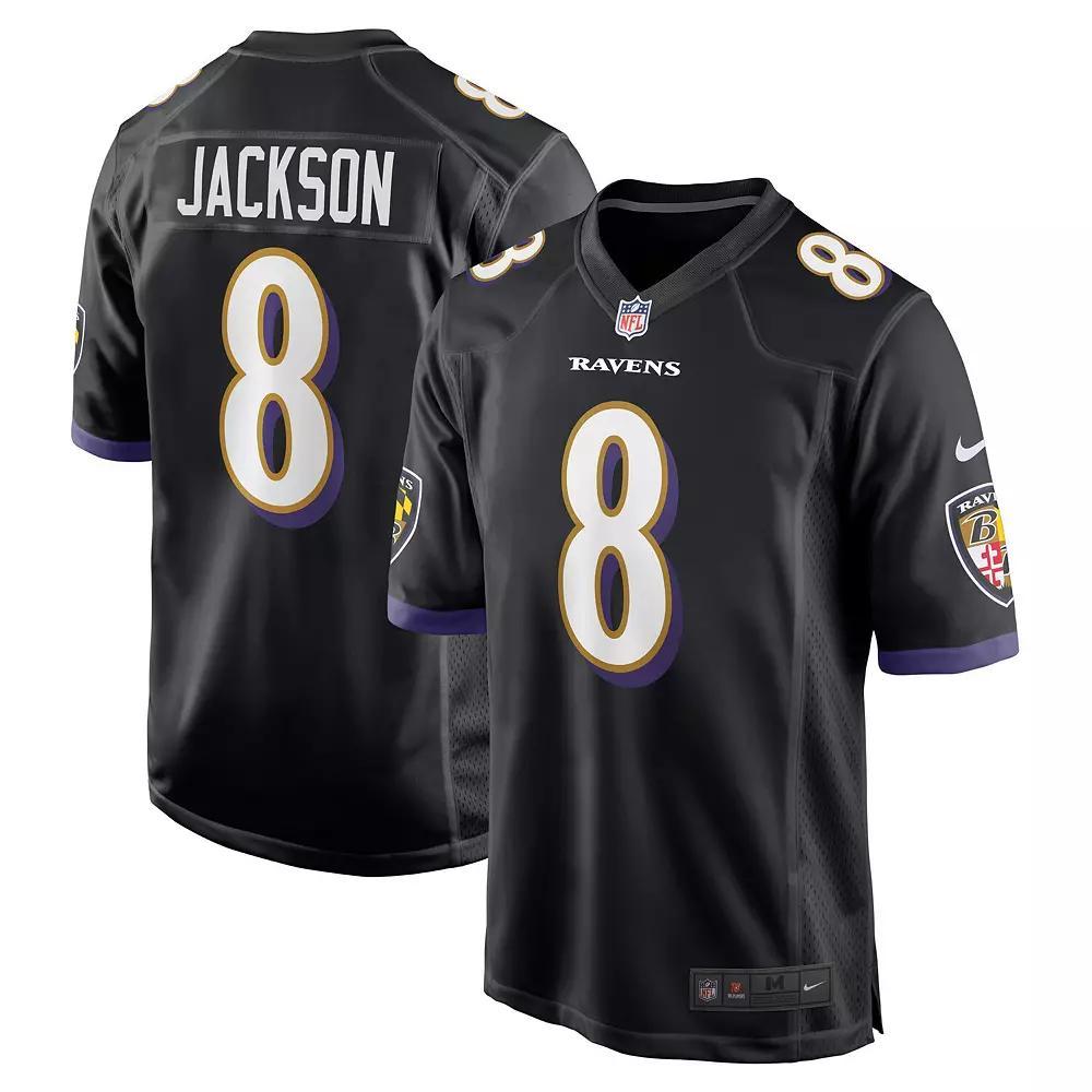Men's Nike Lamar Jackson Black Baltimore Ravens Alternate Game Jersey,  Product Image