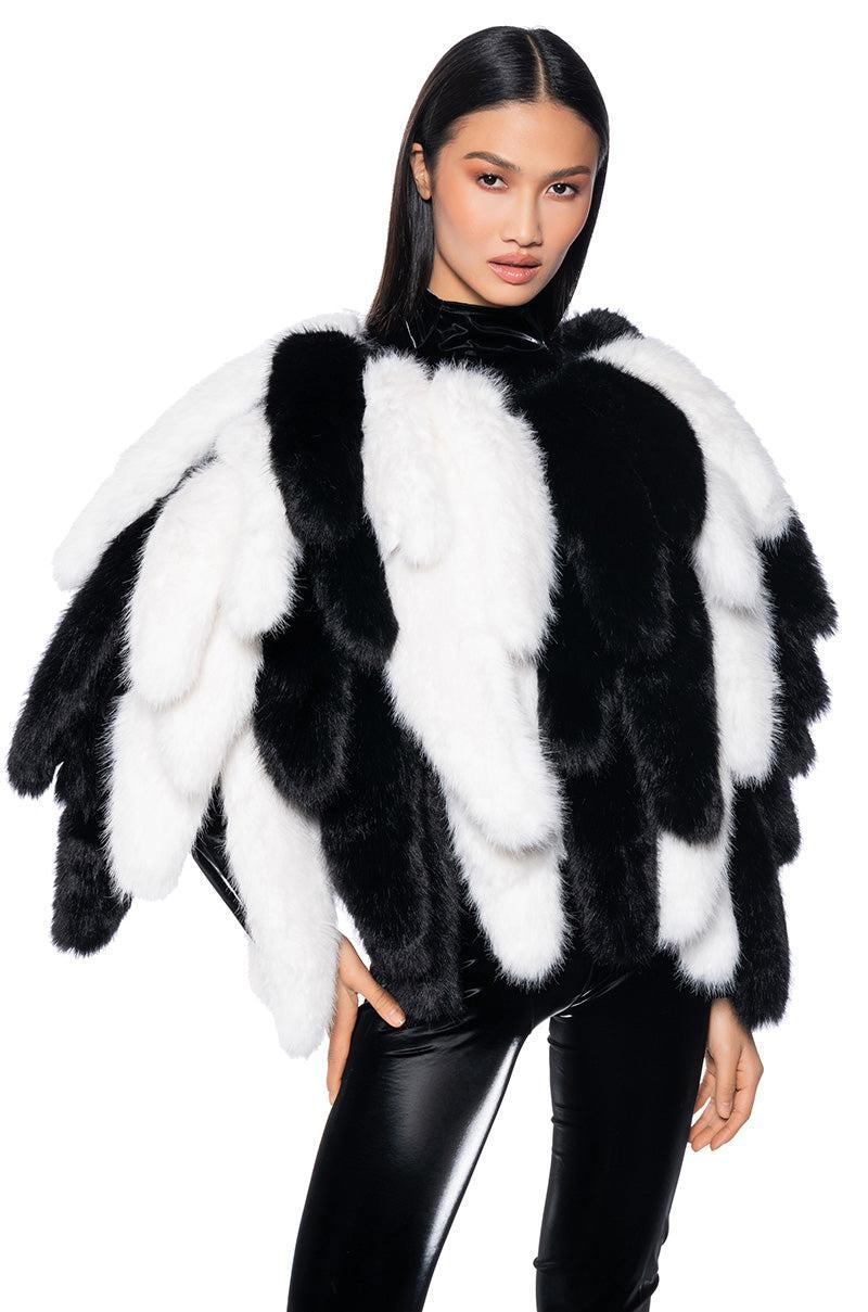 RUN THIS TOWN FAUX FUR FOX TAIL CAPE Product Image