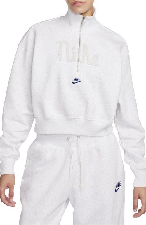 Nike Sportswear Women's Oversized 1/2-Zip Crop Fleece Sweatshirt Product Image