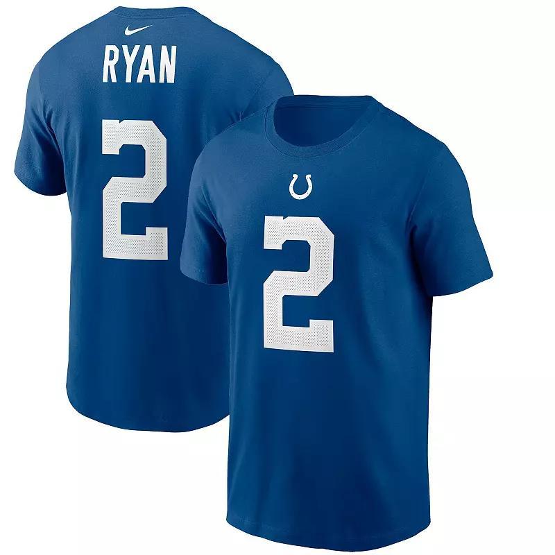 Men's Nike Matt Ryan Royal Indianapolis Colts Player Name & Number T-Shirt, Size: Small, Blue Product Image
