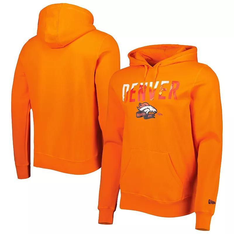 Mens New Era Denver Broncos Ink Dye Pullover Hoodie Product Image