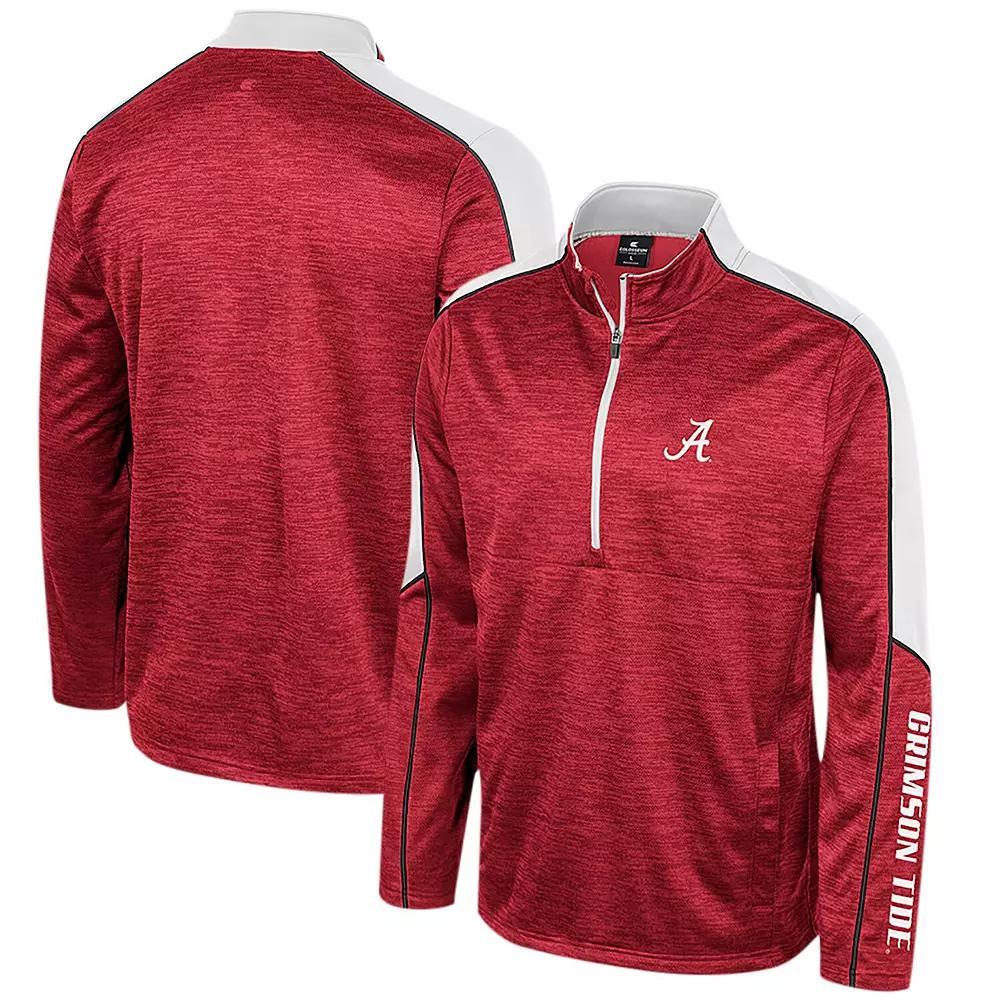 Men's Colosseum Crimson Alabama Crimson Tide Marled Half-Zip Jacket,  Product Image