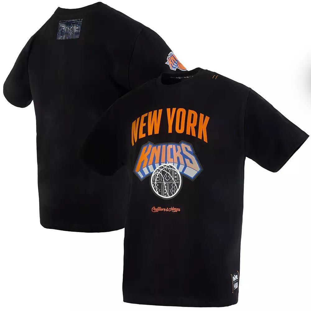 Men's NBA x Two Hype  Black New York Knicks Culture & Hoops Collection Premium T-Shirt, Size: Large Product Image