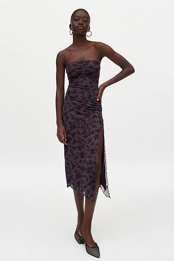 Urban Outfitters UO Samara Mesh Strapless Midi Dress Womens at Urban Outfitters Product Image