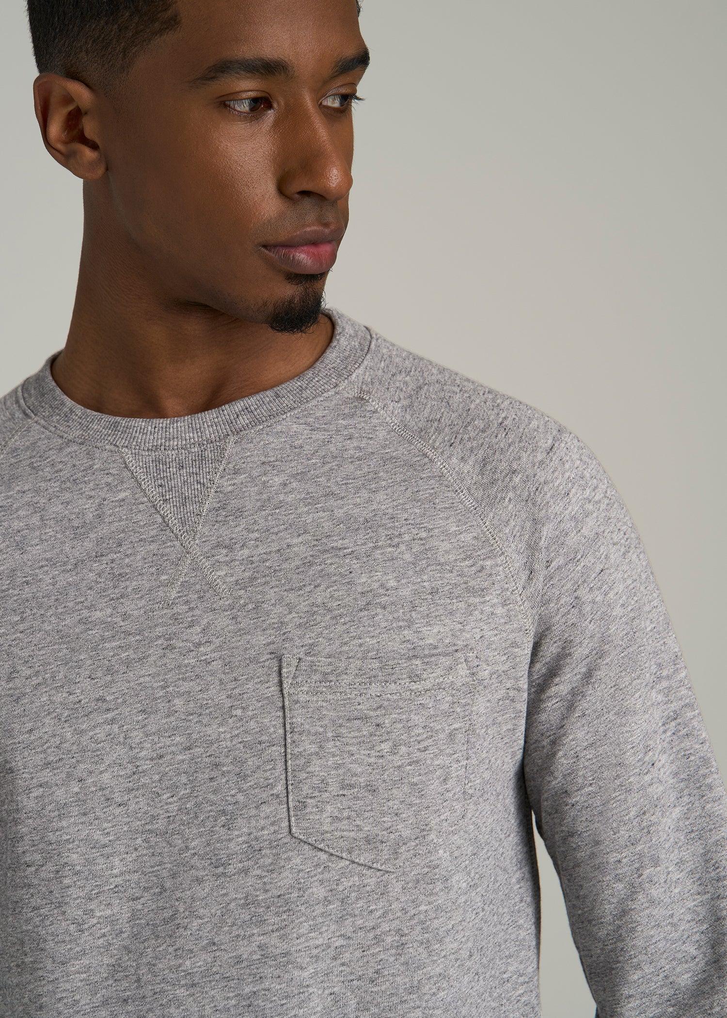 Wearever 2.0 French Terry Crewneck Sweatshirt for Tall Men in Heathered Grey Product Image