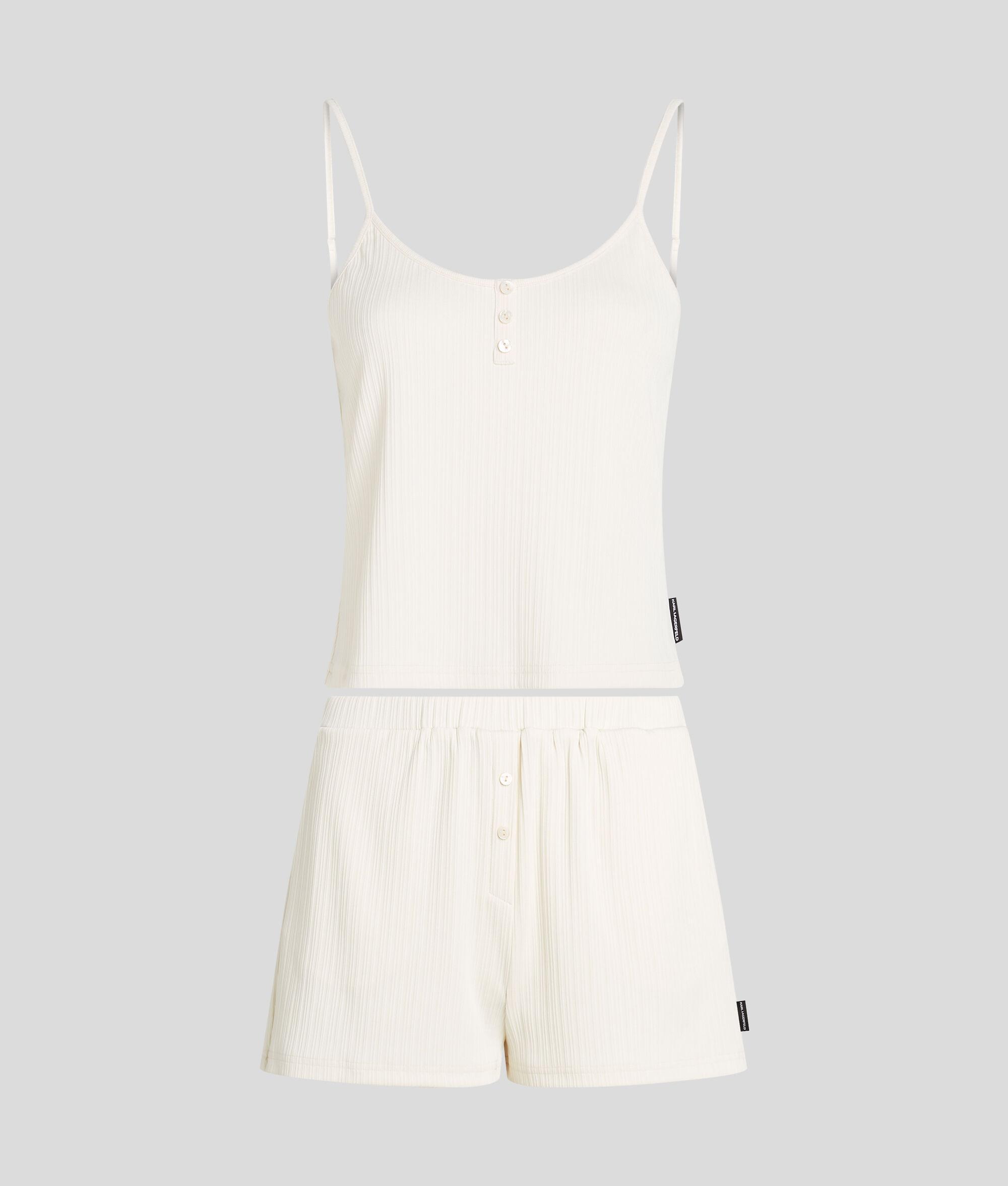 LOGO RIBBED SHORT PAJAMA SET Product Image