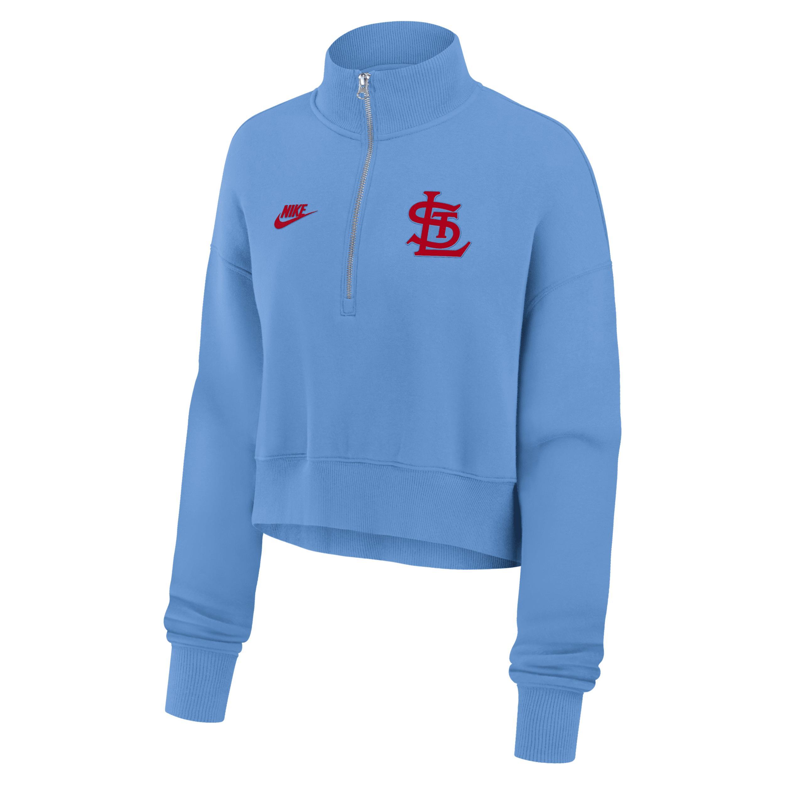 St. Louis Cardinals Cooperstown Phoenix Nike Women's MLB Cropped 1/2-Zip Crew Product Image