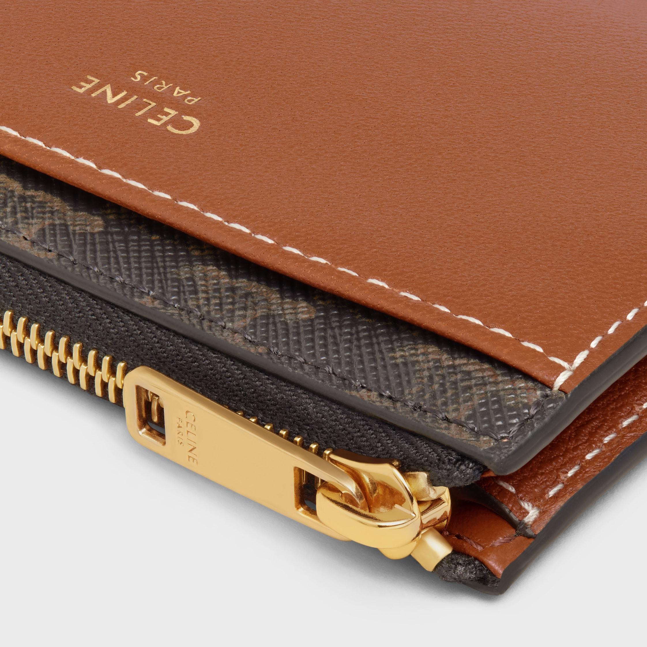 Zipped Card Holder IN Triomphe Canvas and lambskin Product Image