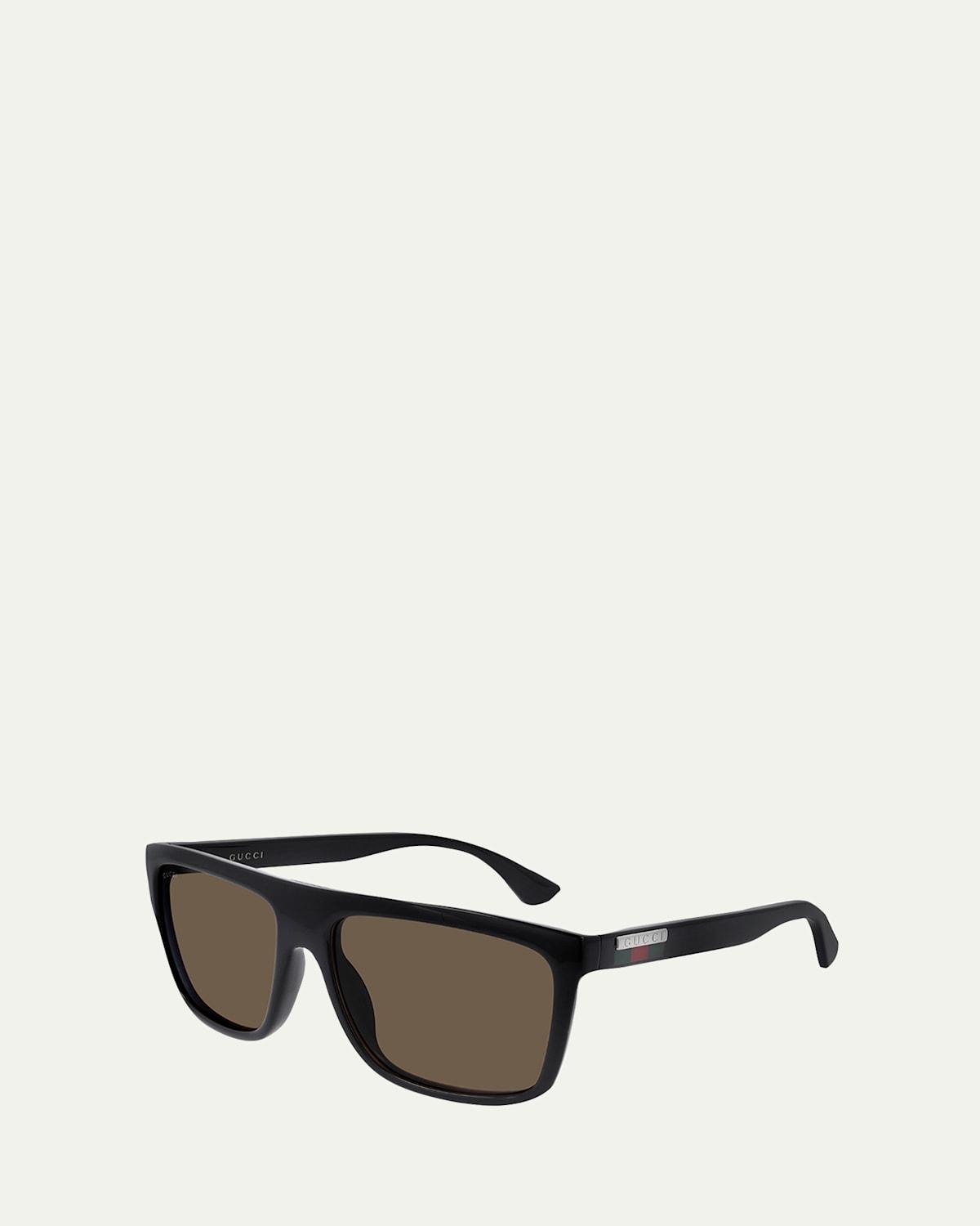 Mens Web Square Flat-Top Injection Sunglasses Product Image