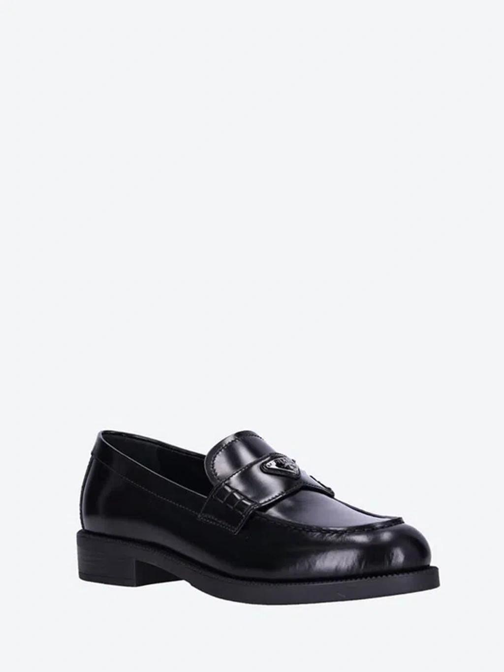 PRADA Black Calf Leather Loafers Product Image